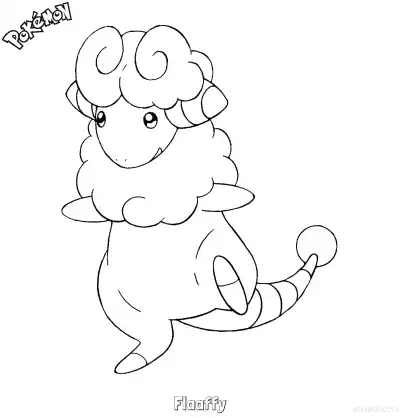 Free printable Flaaffy Coloring Page - Free Printable Pokemon Coloring Sheets coloring page