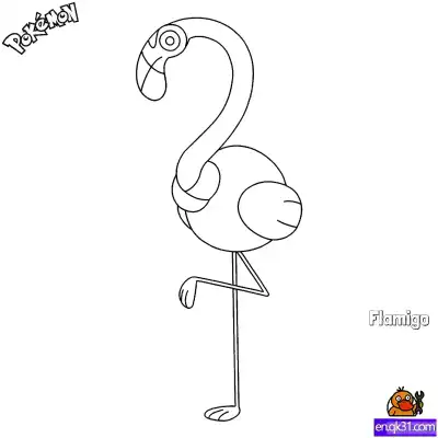 Free printable Flamigo Coloring Page - Free Printable Pokemon Coloring Sheets coloring page