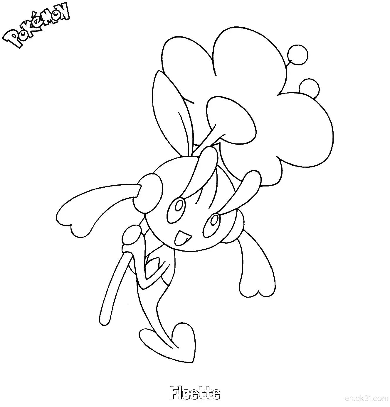 Floette Coloring Page - Free Printable Pokemon Coloring Sheets – Free Printable Coloring Page for Kids and Adults