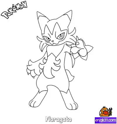 Free printable Floragato Coloring Page - Free Printable Pokemon Coloring Sheets coloring page