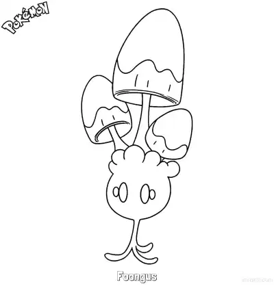 Free printable Foongus Coloring Page - Free Printable Pokemon Coloring Sheets coloring page