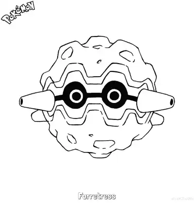 Free printable Forretress Coloring Page - Free Printable Pokemon Coloring Sheets coloring page