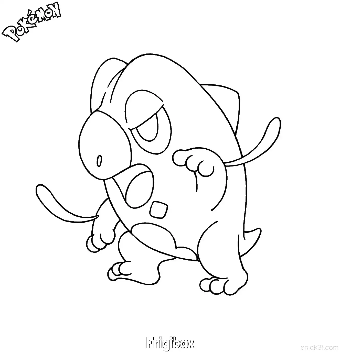 Frigibax Coloring Page - Free Printable Pokemon Coloring Sheets – Free Printable Coloring Page for Kids and Adults