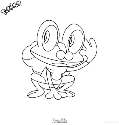 Free printable Froakie Coloring Page - Free Printable Pokemon Coloring Sheets coloring page