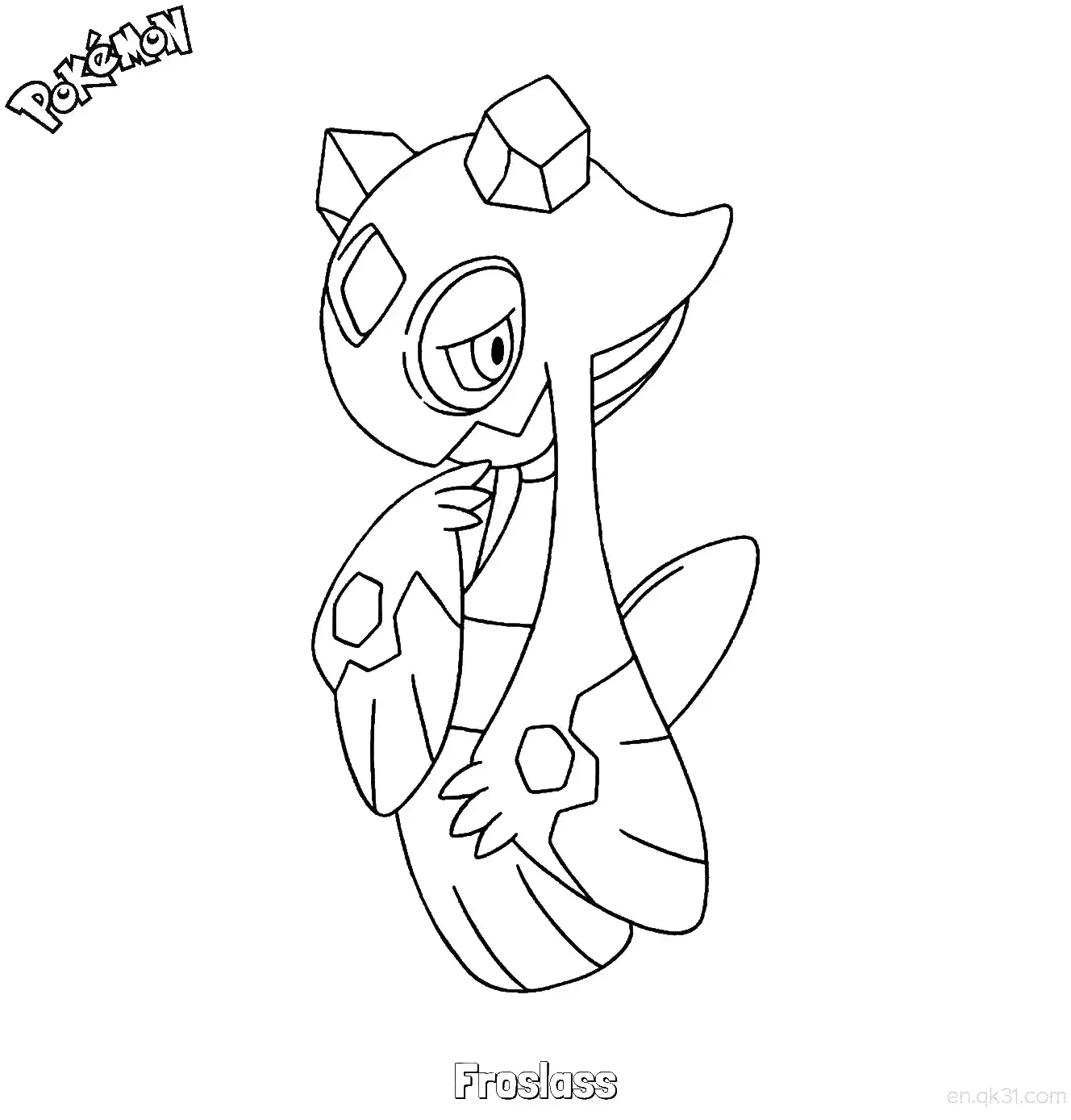 Froslass Coloring Page - Free Printable Pokemon Coloring Sheets – Free Printable Coloring Page for Kids and Adults