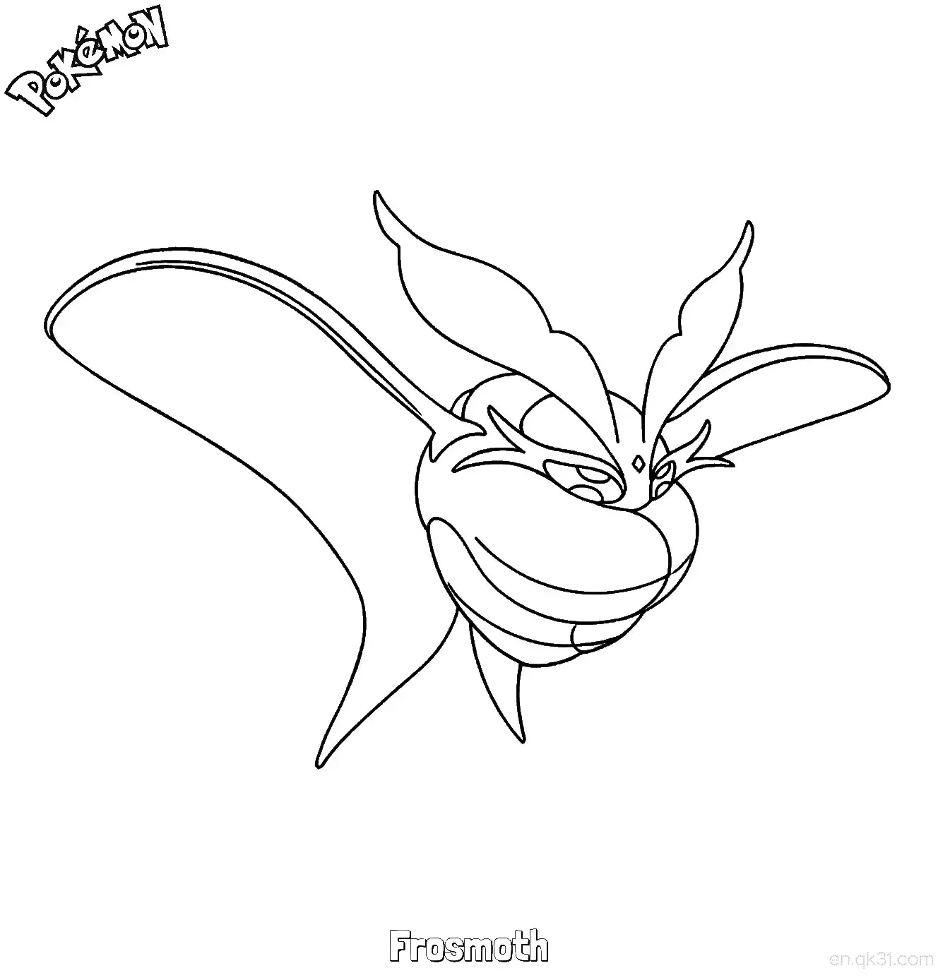 Frosmoth Coloring Page - Free Printable Pokemon Coloring Sheets – Free Printable Coloring Page for Kids and Adults