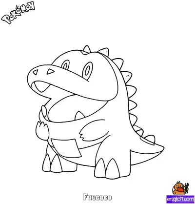 Free printable Fuecoco Coloring Page - Free Printable Pokemon Coloring Sheets coloring page