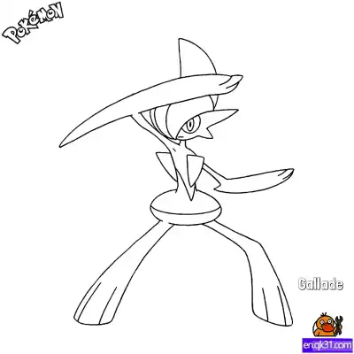 Free printable Gallade Coloring Page - Free Printable Pokemon Coloring Sheets coloring page
