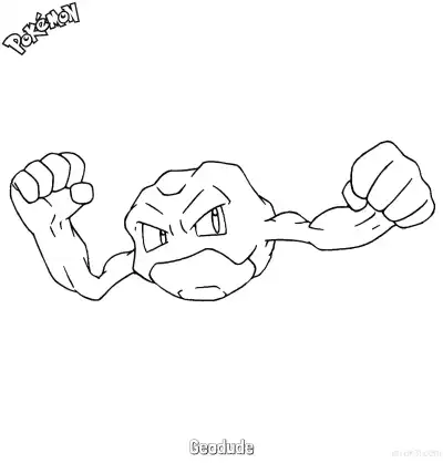 Free printable Geodude Coloring Page - Free Printable Pokemon Coloring Sheets coloring page
