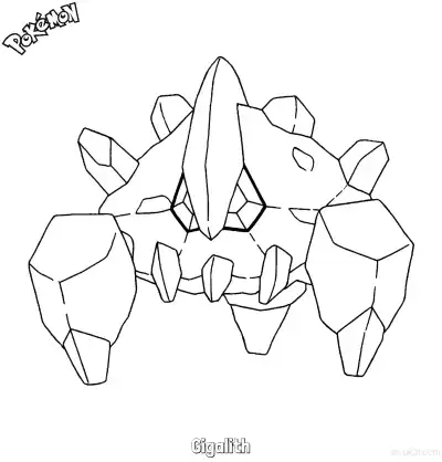 Free printable Gigalith Coloring Page - Free Printable Pokemon Coloring Sheets coloring page