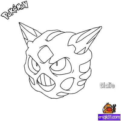 Free printable Glalie Coloring Page - Free Printable Pokemon Coloring Sheets coloring page