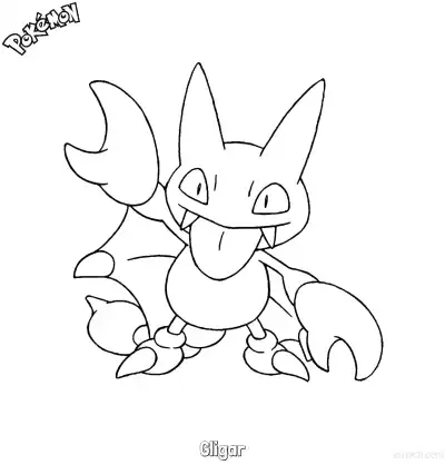 Free printable Gligar Coloring Page - Free Printable Pokemon Coloring Sheets coloring page