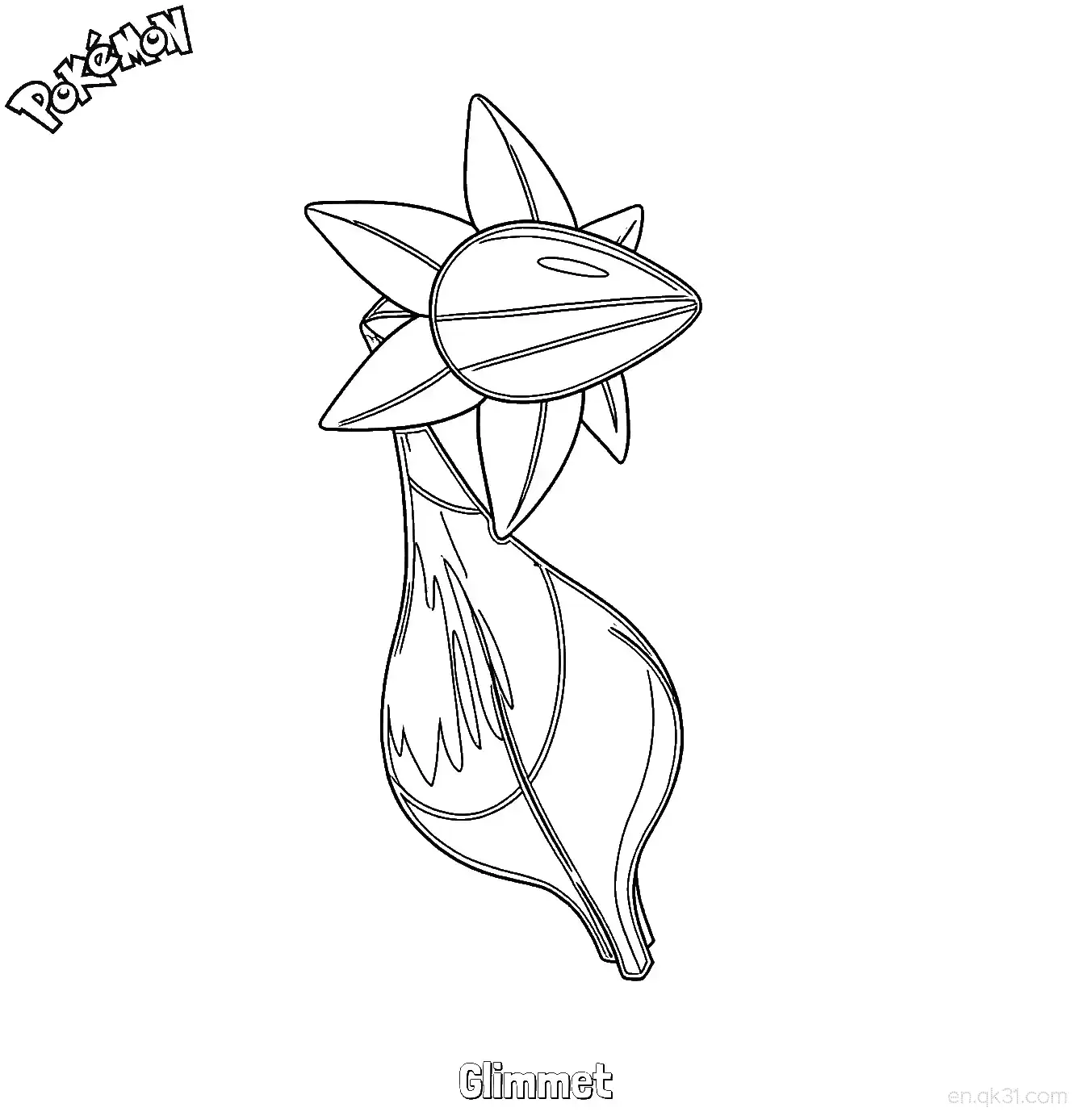 Glimmet Coloring Page - Free Printable Pokemon Coloring Sheets – Free Printable Coloring Page for Kids and Adults