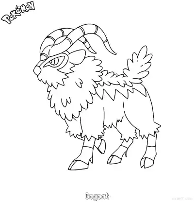 Free printable Gogoat Coloring Page - Free Printable Pokemon Coloring Sheets coloring page