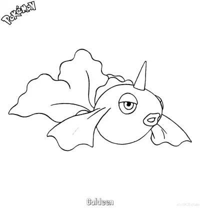 Free printable Goldeen Coloring Page - Free Printable Pokemon Coloring Sheets coloring page