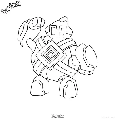 Free printable Golett Coloring Page - Free Printable Pokemon Coloring Sheets coloring page