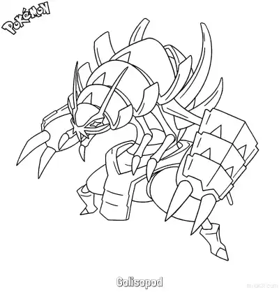 Free printable Golisopod Coloring Page - Free Printable Pokemon Coloring Sheets coloring page