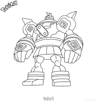 Free printable Golurk Coloring Page - Free Printable Pokemon Coloring Sheets coloring page