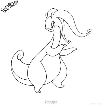 Free printable Goodra Coloring Page - Free Printable Pokemon Coloring Sheets coloring page