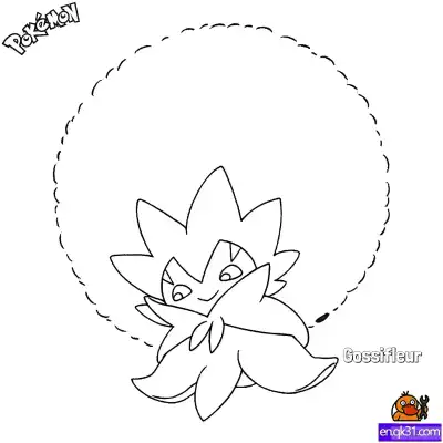 Free printable Gossifleur Coloring Page - Free Printable Pokemon Coloring Sheets coloring page