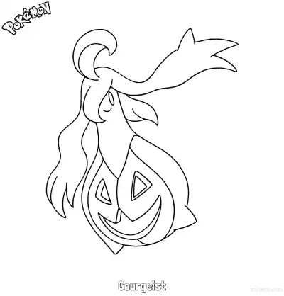 Free printable Gourgeist Coloring Page - Free Printable Pokemon Coloring Sheets coloring page