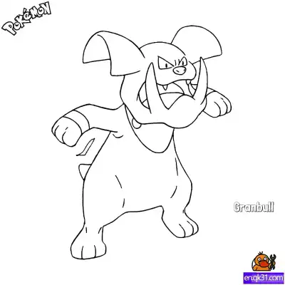 Free printable Granbull Coloring Page - Free Printable Pokemon Coloring Sheets coloring page