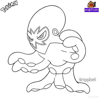 Free printable Grapploct Coloring Page - Free Printable Pokemon Coloring Sheets coloring page
