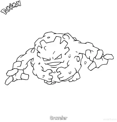 Free printable Graveler Coloring Page - Free Printable Pokemon Coloring Sheets coloring page