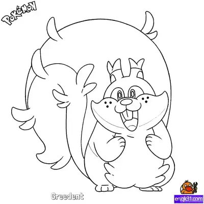 Free printable Greedent Coloring Page - Free Printable Pokemon Coloring Sheets coloring page