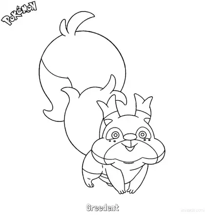 Free printable Greedent2 Coloring Page - Free Printable Pokemon Coloring Sheets coloring page