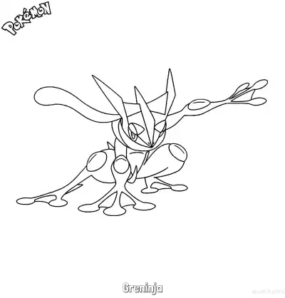Free printable Greninja Coloring Page - Free Printable Pokemon Coloring Sheets coloring page