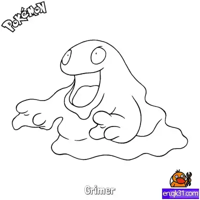 Free printable Grimer Coloring Page - Free Printable Pokemon Coloring Sheets coloring page