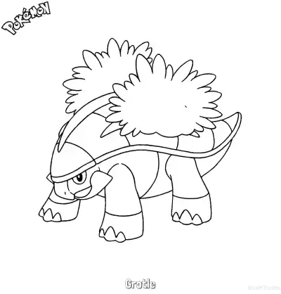 Free printable Grotle Coloring Page - Free Printable Pokemon Coloring Sheets coloring page