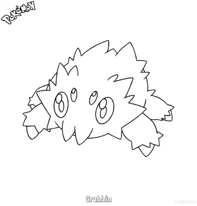 Free printable Grubbin Coloring Page - Free Printable Pokemon Coloring Sheets coloring page