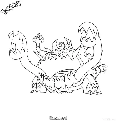 Free printable Guzzlord Coloring Page - Free Printable Pokemon Coloring Sheets coloring page
