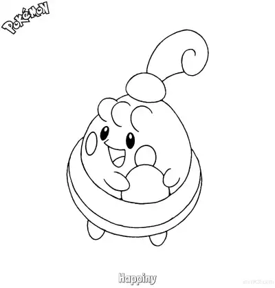 Free printable Happiny Coloring Page - Free Printable Pokemon Coloring Sheets coloring page