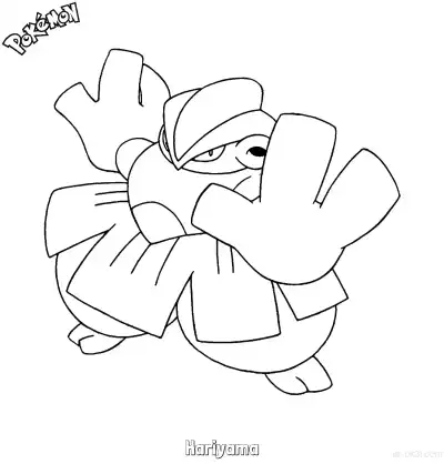 Free printable Hariyama Coloring Page - Free Printable Pokemon Coloring Sheets coloring page