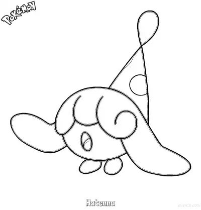 Free printable Hatenna Coloring Page - Free Printable Pokemon Coloring Sheets coloring page