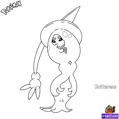 Free printable Hatterene Coloring Page - Free Printable Pokemon Coloring Sheets coloring page