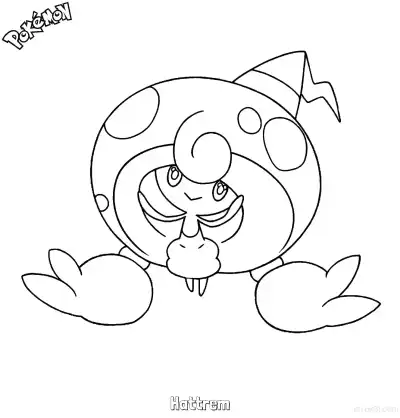 Free printable Hattrem Coloring Page - Free Printable Pokemon Coloring Sheets coloring page