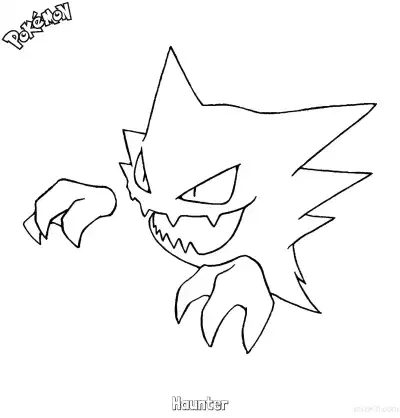 Free printable Haunter Coloring Page - Free Printable Pokemon Coloring Sheets coloring page