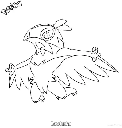 Free printable Hawlucha Coloring Page - Free Printable Pokemon Coloring Sheets coloring page