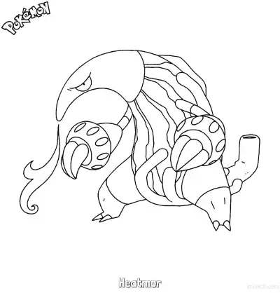 Free printable Heatmor Coloring Page - Free Printable Pokemon Coloring Sheets coloring page