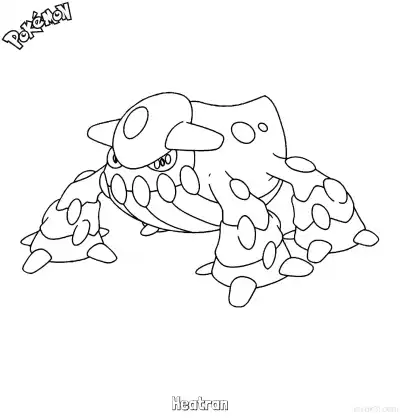 Free printable Heatran Coloring Page - Free Printable Pokemon Coloring Sheets coloring page
