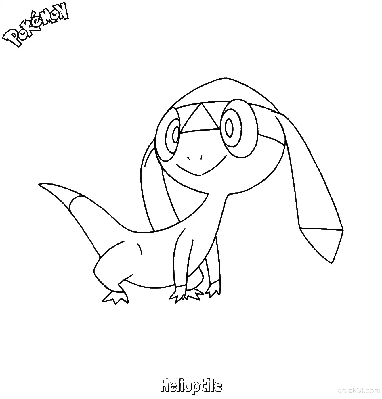 Helioptile Coloring Page - Free Printable Pokemon Coloring Sheets – Free Printable Coloring Page for Kids and Adults