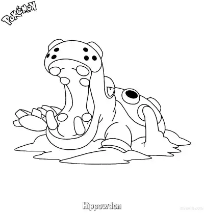 Free printable Hippowdon Coloring Page - Free Printable Pokemon Coloring Sheets coloring page