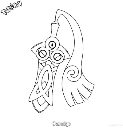 Free printable Honedge Coloring Page - Free Printable Pokemon Coloring Sheets coloring page