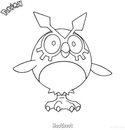 Free printable Hoothoot Coloring Page - Free Printable Pokemon Coloring Sheets coloring page