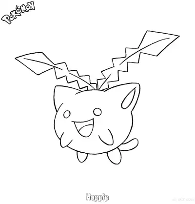 Free printable Hoppip Coloring Page - Free Printable Pokemon Coloring Sheets coloring page