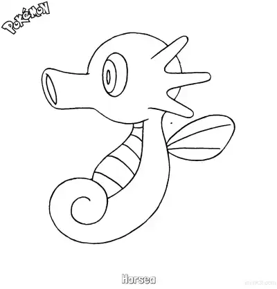 Free printable Horsea Coloring Page - Free Printable Pokemon Coloring Sheets coloring page
